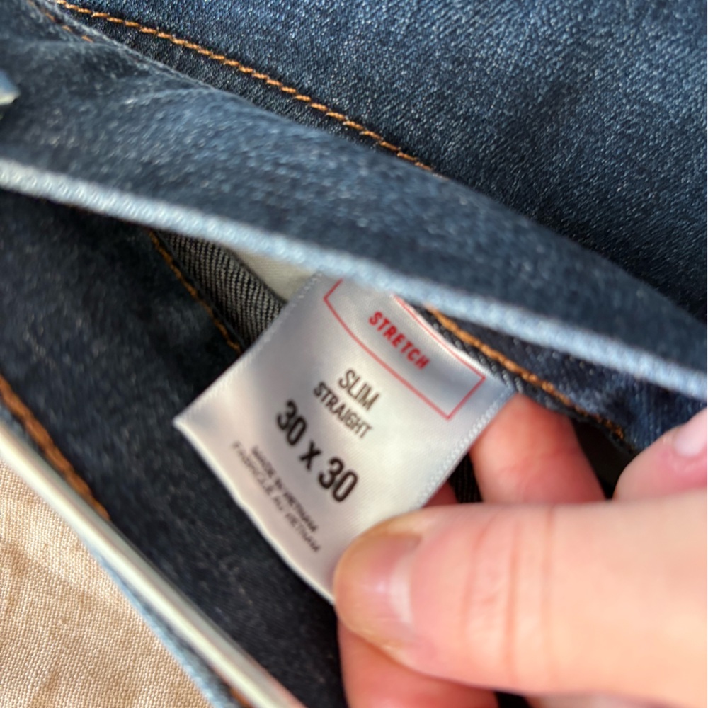 Express Slim Straight Dark Wash Jeans Size 30 x 30 - Picture 7 of 7
